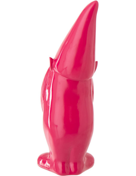 Statue design Lutin H 34 cm Résine Rose fuchsia Malice 