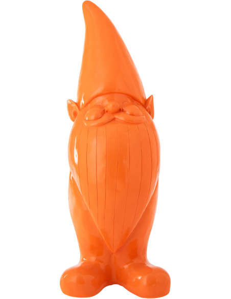 Grande Statue design Lutin H 142 cm Résine Orange Malice 