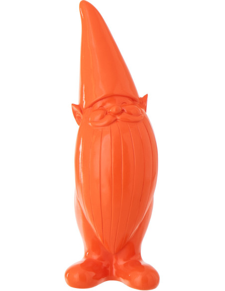 Statue design Lutin H 34 cm Résine Orange Malice 