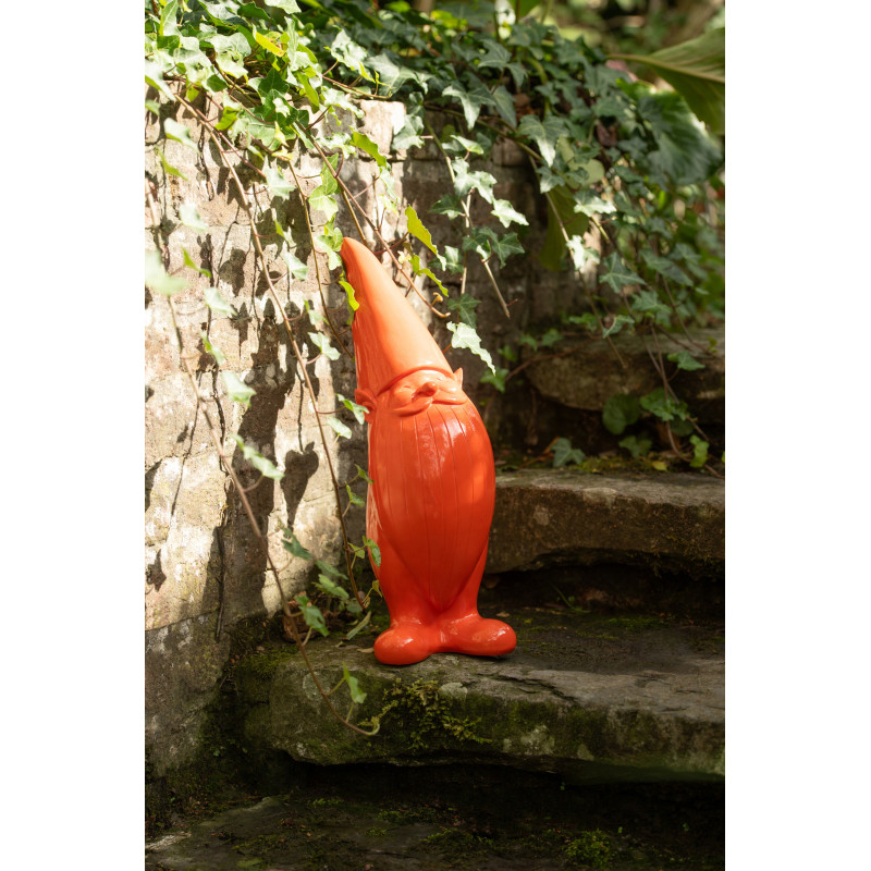 Statue design Lutin H 34 cm Résine Orange Malice 