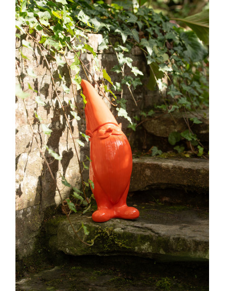 Statue design Lutin H 34 cm Résine Orange Malice 