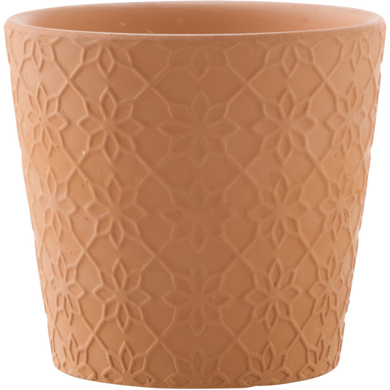 Bougie bohème Citronnelle 22 H Terre cuite Terracotta Motif fleurs Cire Natulea 