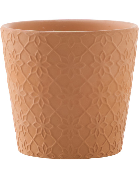 Bougie bohème Citronnelle 22 H Terre cuite Terracotta Motif fleurs Cire Natulea 