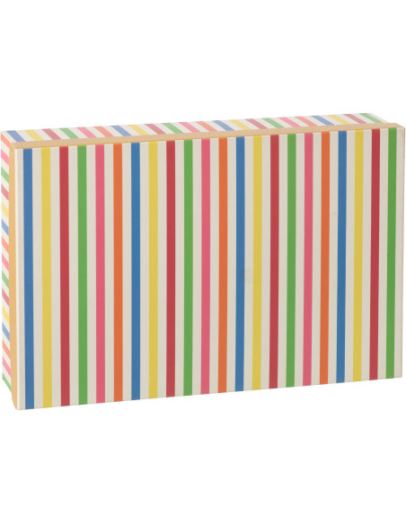 Lot de 6 Tasses à café bistrot italien Porcelaine Multicolore Motif rayures Giardino 