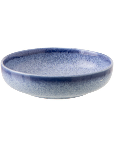 Assiette creuse japandi minimaliste Ronde 20 cm Grès Bleu Luna 