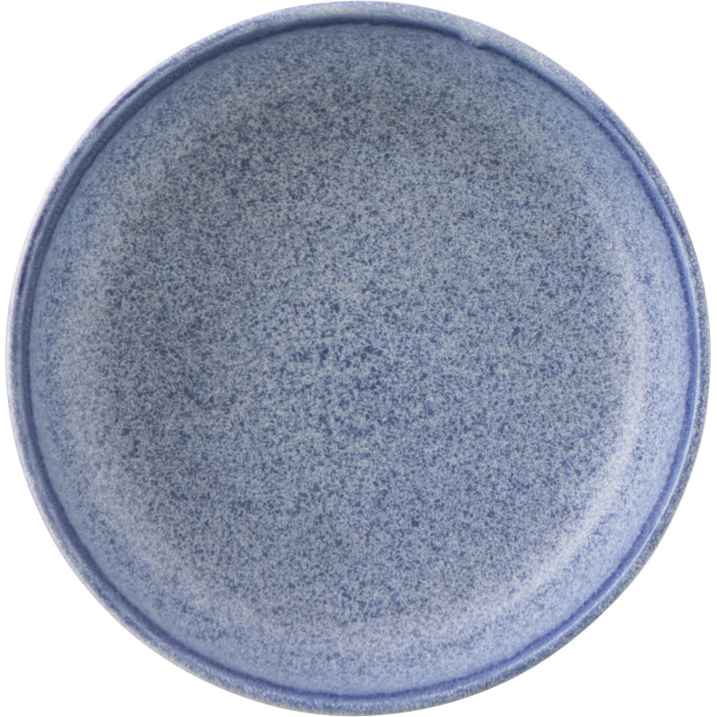 Assiette creuse japandi minimaliste Ronde 20 cm Grès Bleu Luna 