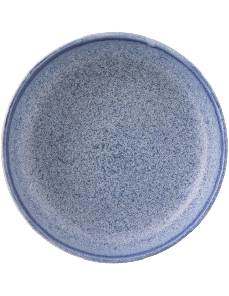 Assiette creuse japandi minimaliste Ronde 20 cm Grès Bleu Luna 