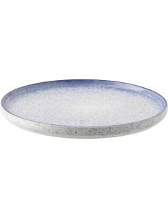 Assiette plate Japandi minimaliste Ronde 26 cm Grès Bleu Luna 