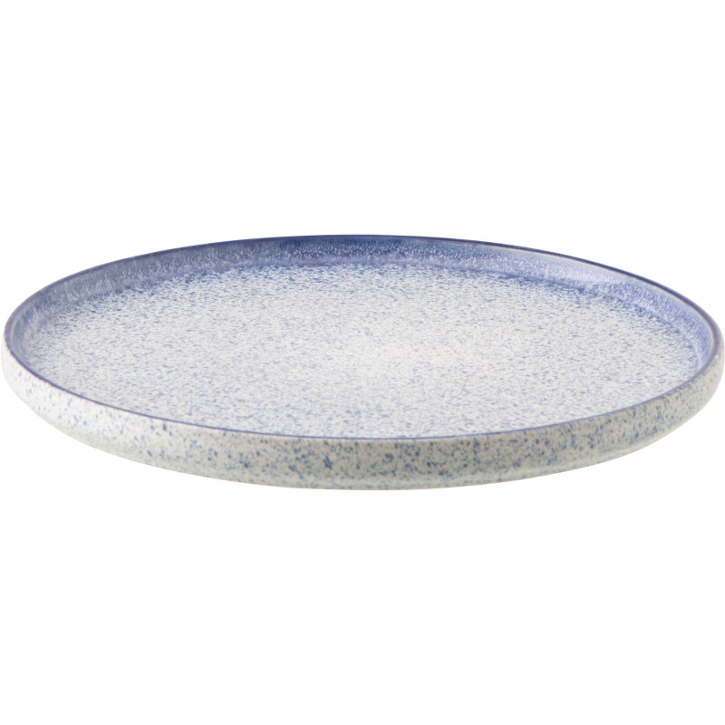 Assiette plate Japandi minimaliste Ronde 26 cm Grès Bleu Luna 