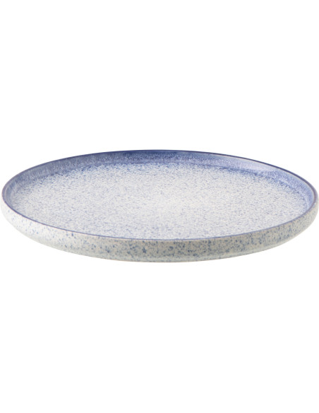 Assiette plate Japandi minimaliste Ronde 26 cm Grès Bleu Luna 