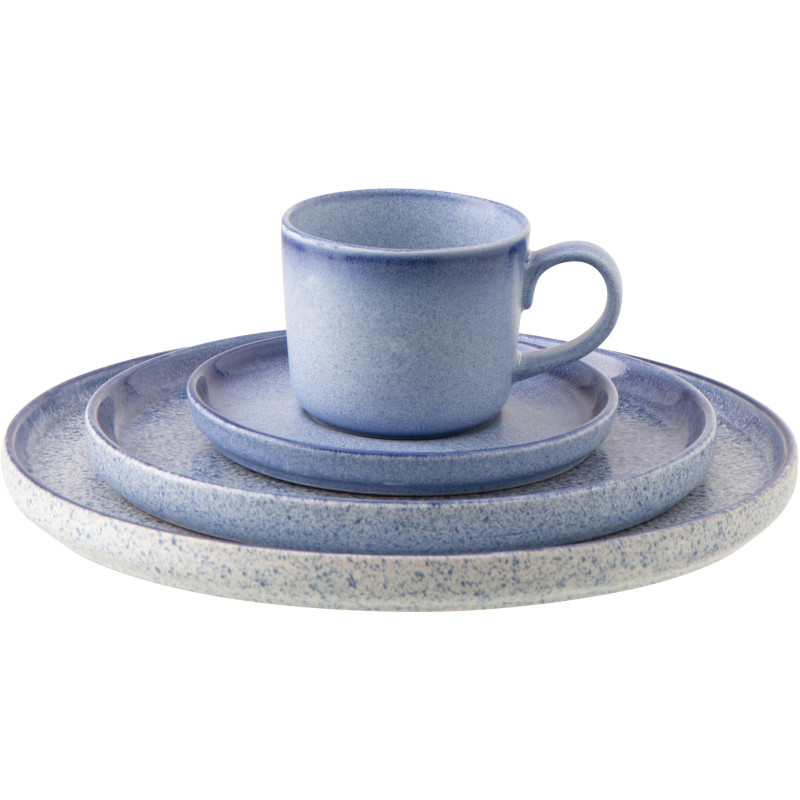 Assiette plate Japandi minimaliste Ronde 26 cm Grès Bleu Luna 