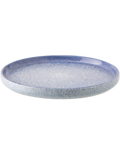 Assiette à dessert Japandi minimaliste Ronde 21 cm Grès Bleu Luna 