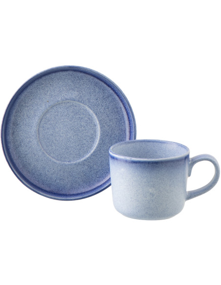 Tasse à café Japandi minimaliste 220 ml Grès Bleu Luna 