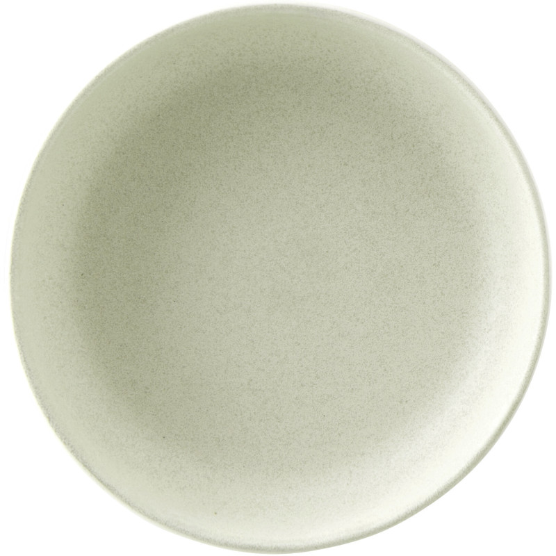 Assiette creuse japandi minimaliste Ronde 20 cm Grès Vert clair Luna 