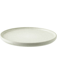 Assiette plate Japandi minimaliste Ronde 26 cm Grès Vert clair Luna 