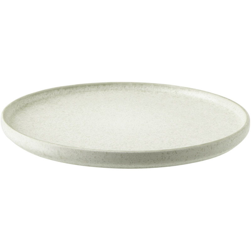 Assiette plate Japandi minimaliste Ronde 26 cm Grès Vert clair Luna 