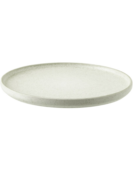 Assiette plate Japandi minimaliste Ronde 26 cm Grès Vert clair Luna 