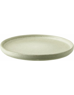 Assiette à dessert Japandi minimaliste Ronde 21 cm Grès Vert clair Luna 