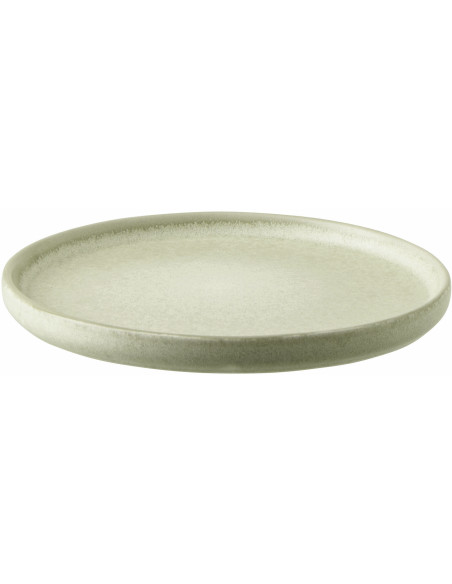 Assiette à dessert Japandi minimaliste Ronde 21 cm Grès Vert clair Luna
