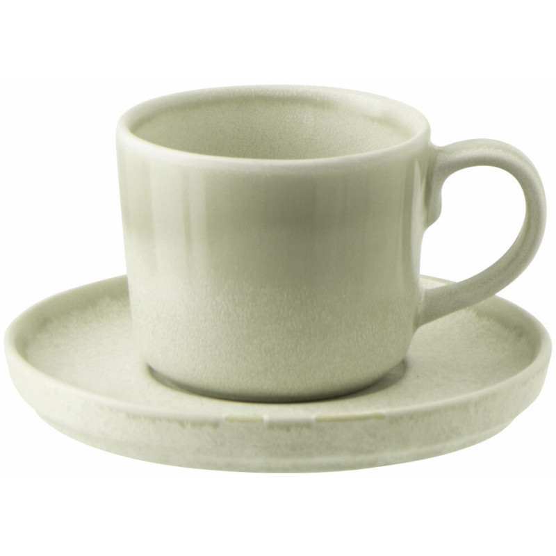 Tasse à café Japandi minimaliste 220 ml Grès Vert clair Luna 