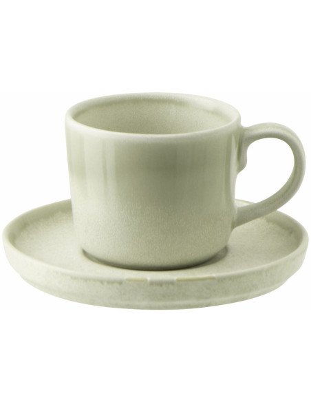 Tasse à café Japandi minimaliste 220 ml Grès Vert clair Luna 