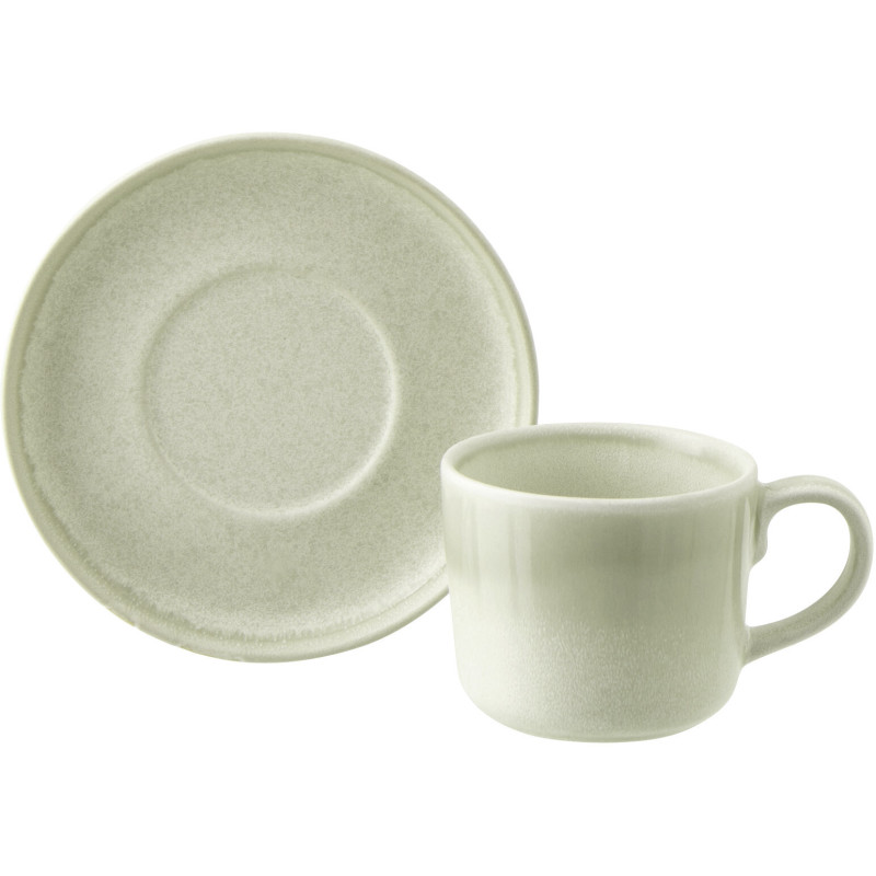 Tasse à café Japandi minimaliste 220 ml Grès Vert clair Luna 