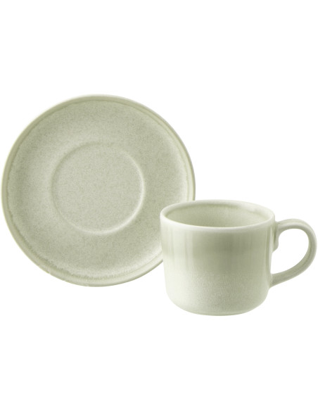 Tasse à café Japandi minimaliste 220 ml Grès Vert clair Luna 