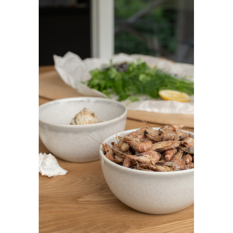 Bol Japandi minimaliste Rond 11 cm Grès Gris clair Luna 