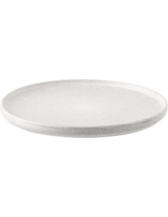 Assiette plate Japandi minimaliste Ronde 26 cm Grès Gris clair Luna 