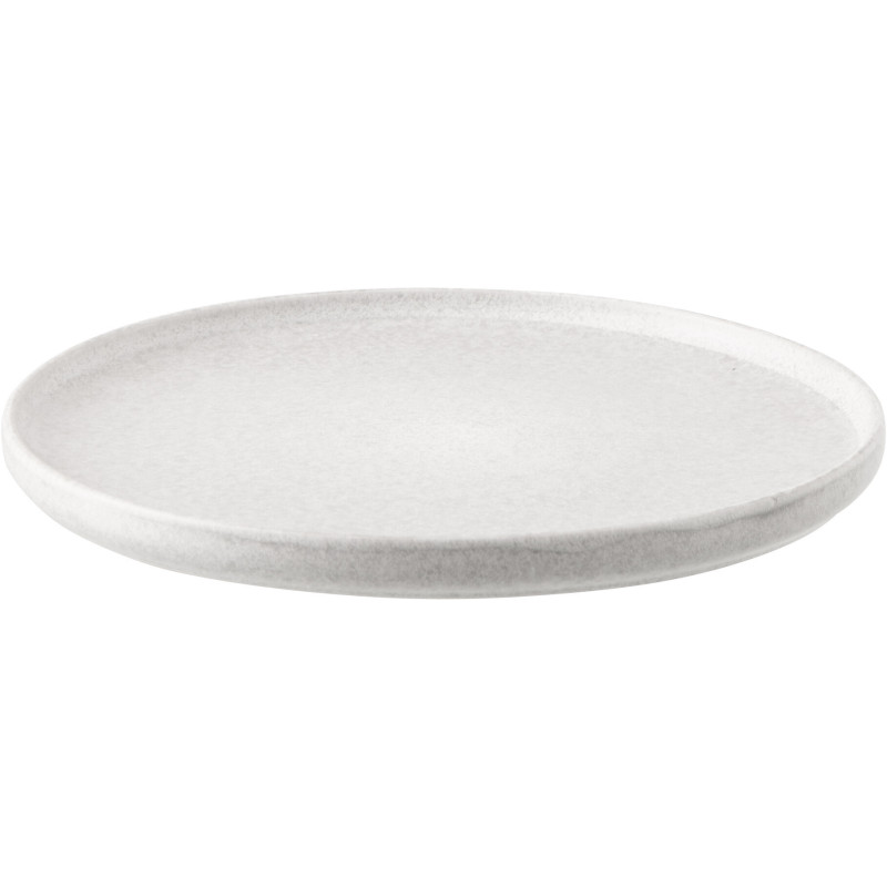 Assiette plate Japandi minimaliste Ronde 26 cm Grès Gris clair Luna 
