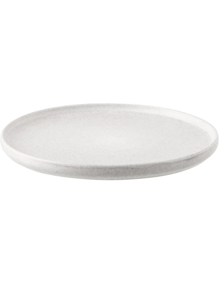 Assiette plate Japandi minimaliste Ronde 26 cm Grès Gris clair Luna 