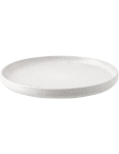 Assiette à dessert Japandi minimaliste Ronde 21 cm Grès Gris clair Luna 
