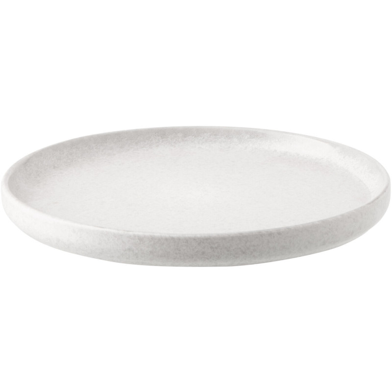 Assiette à dessert Japandi minimaliste Ronde 21 cm Grès Gris clair Luna 