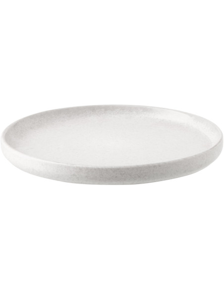 Assiette à dessert Japandi minimaliste Ronde 21 cm Grès Gris clair Luna 
