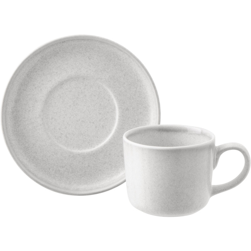 Tasse à café Japandi minimaliste 220 ml Grès Gris clair Luna 
