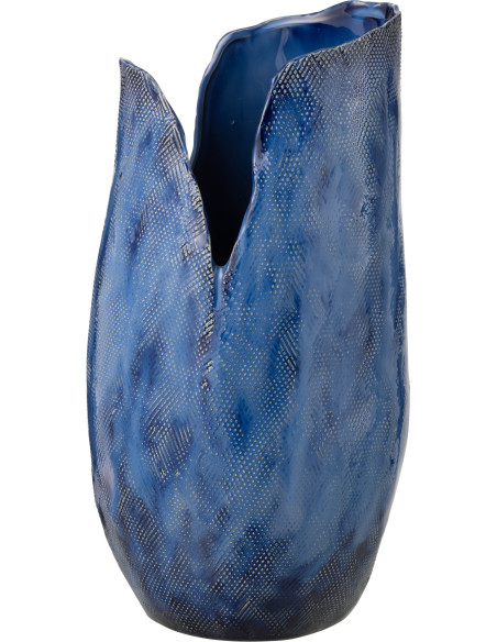 Vase original Bourgeon Organique H 46 cm Argile Bleu Thibault 