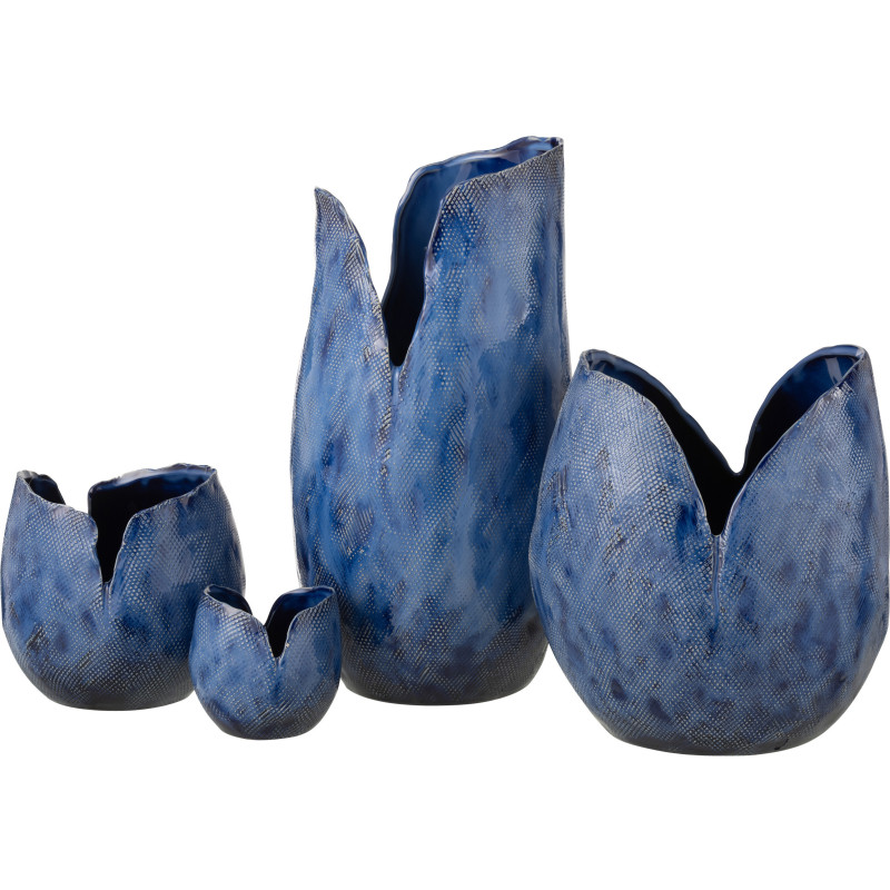 Vase original Bourgeon Organique H 46 cm Argile Bleu Thibault 