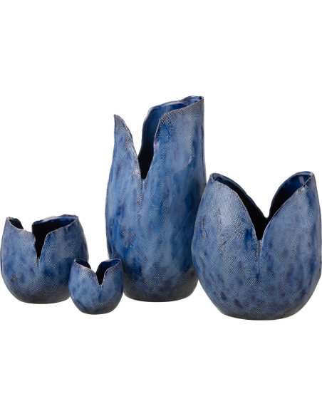 Vase original Bourgeon Organique H 46 cm Argile Bleu Thibault 