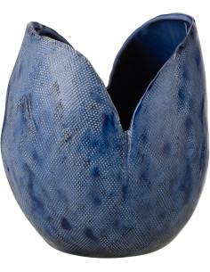 Vase original Bourgeon Organique H 30 cm Argile Bleu Thibault 