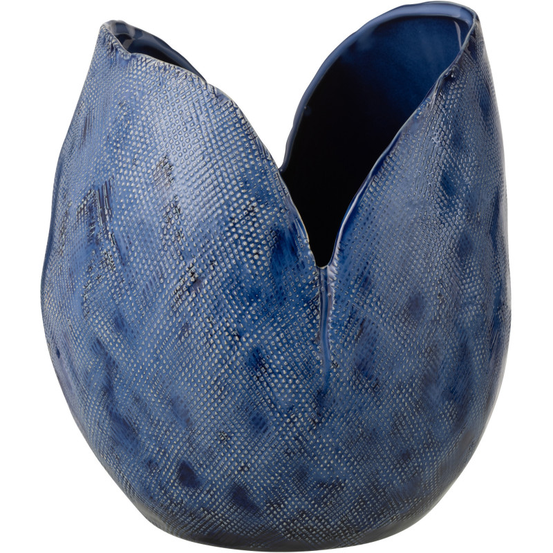 Vase original Bourgeon Organique H 30 cm Argile Bleu Thibault 