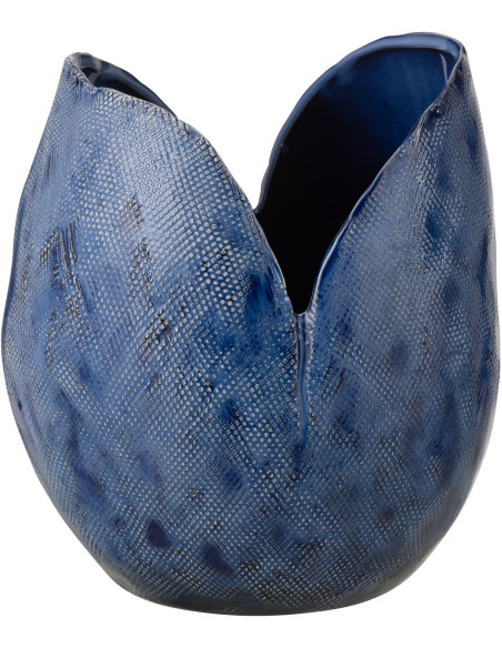 Vase original Bourgeon Organique H 30 cm Argile Bleu Thibault 