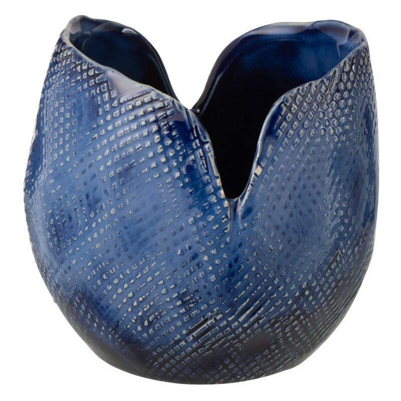 Vase original Bourgeon Organique H 11 cm Argile Bleu Thibault 