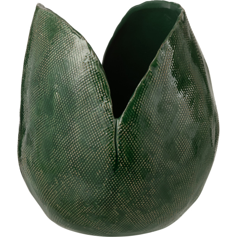 Vase original Bourgeon Organique H 30 cm Argile Vert foncé Thibault 