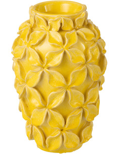 Vase design chic Fleurs Ovale H 23 cm Argile Jaune Héliorina 