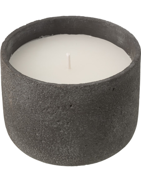 Grande Bougie d'extérieur ethnique chic 47 H Ciment Gris foncé Cire Nayara 