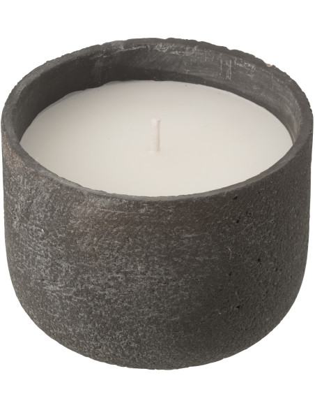 Bougie d'extérieur ethnique chic 31 H Ciment Gris foncé Cire Nayara 