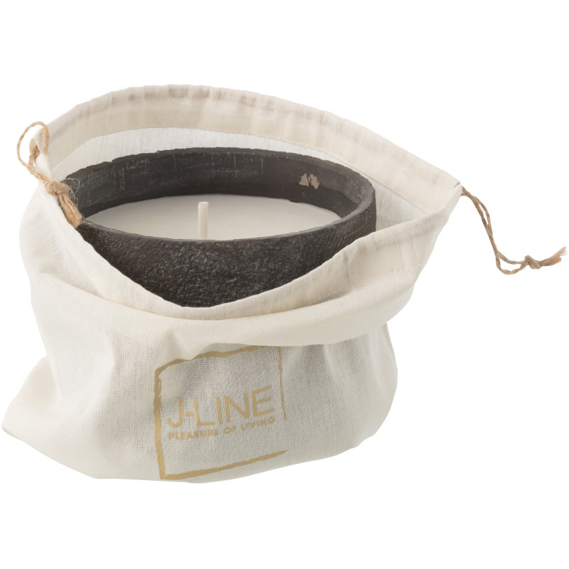 Bougie d'extérieur ethnique chic 31 H Ciment Gris foncé Cire Nayara 