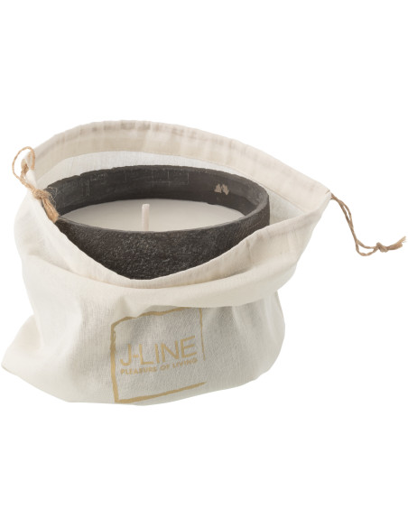 Bougie d'extérieur ethnique chic 31 H Ciment Gris foncé Cire Nayara 