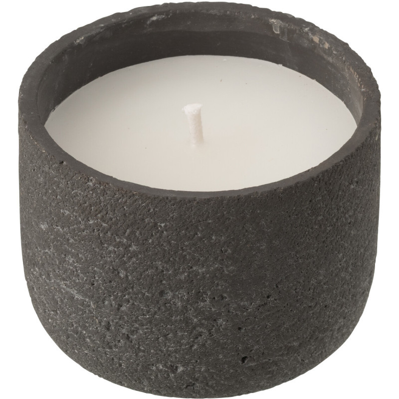 Bougie d'extérieur ethnique chic 16 H Ciment Gris foncé Cire Nayara 