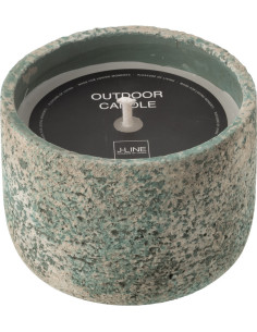 Bougie d'extérieur ethnique chic 16 H Ciment Turquoise Cire Nayara 